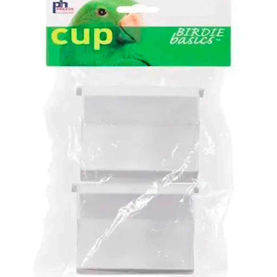 Prevue Pet Products Plastic Cup for Outside Access Universal Bird Cages 2 Count