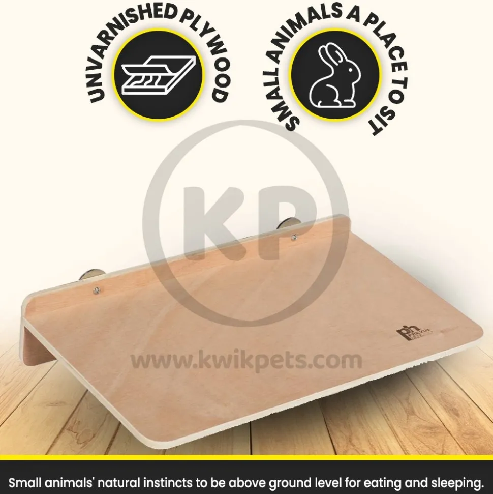 Prevue Pet Products Wooden Rectangular Platform for Small Animals Brown X-Large