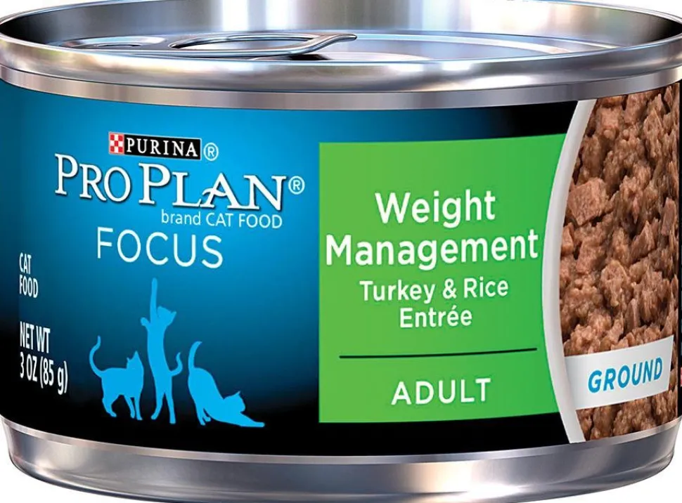 Pro Plan Weight Management Turkey & Rice Entrée Ground Adult Wet Cat Food 3-oz