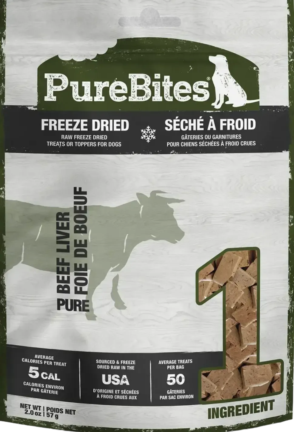 PureBites Beef Liver Freeze-Dried Dog Treats 2-oz