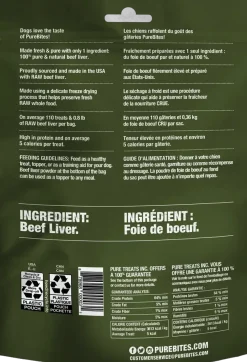 PureBites Beef Liver Freeze-Dried Dog Treats 4.2-oz