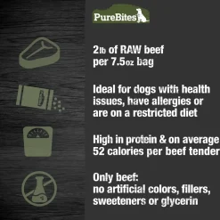 PureBites Beef Tenders Air-Dried Pure Jerky Dog Treats 7.5-oz
