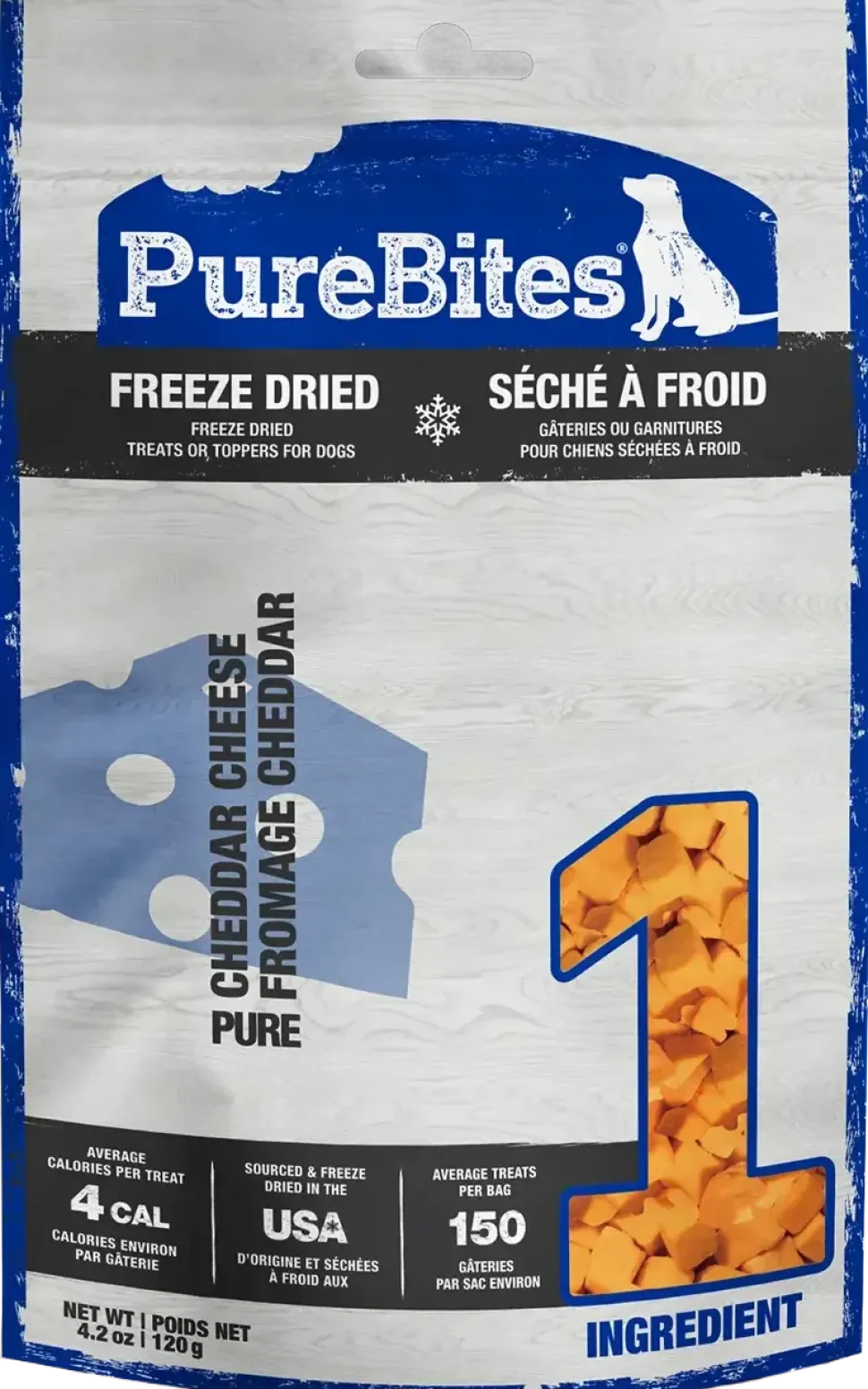 PureBites Cheddar Cheese Freeze-Dried Dog Treats 4.2-oz