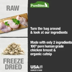 PureBites Chicken Breast & Catnip Freeze-Dried Cat Treats 1.3-oz