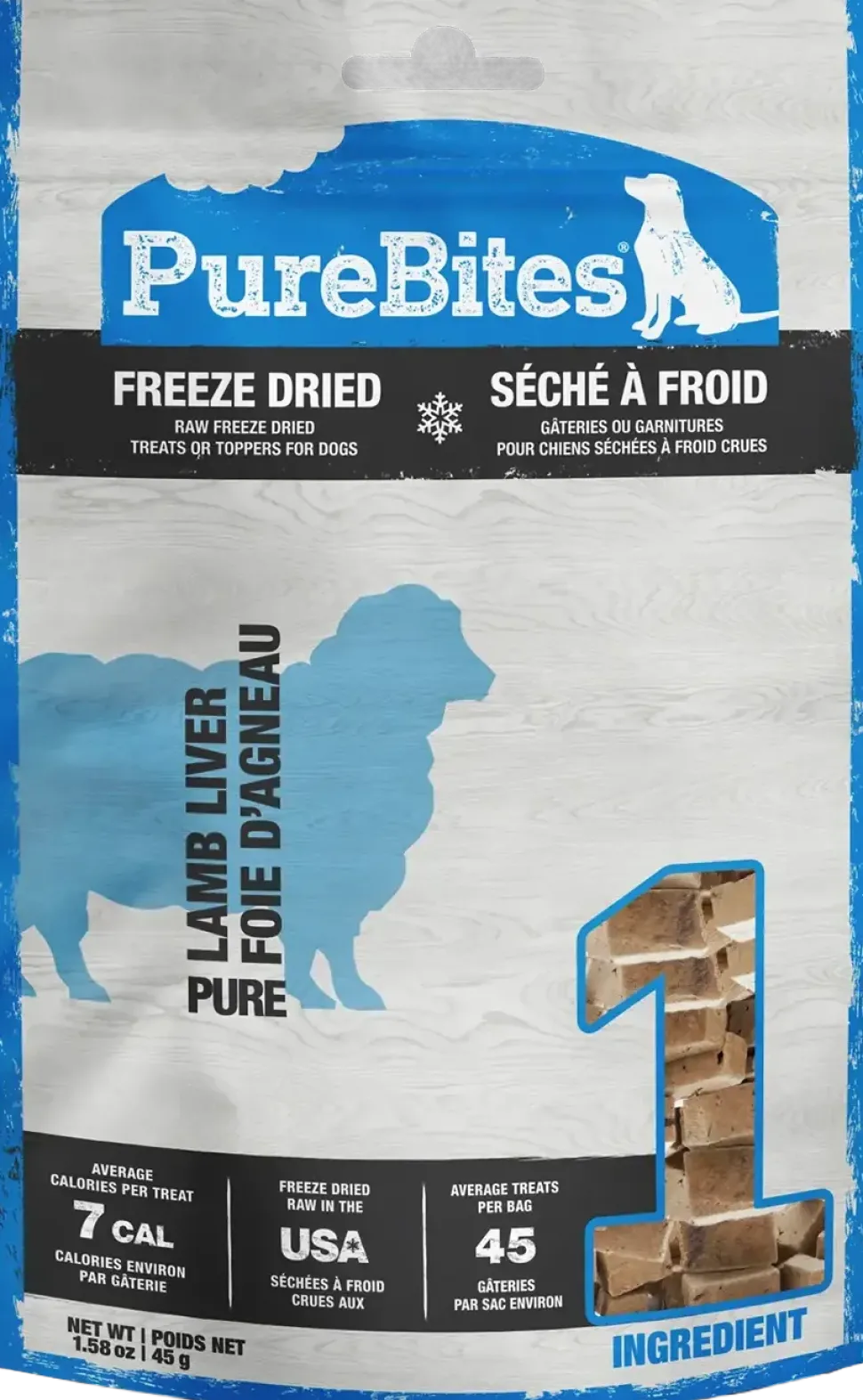 PureBites Lamb Liver Freeze-Dried Dog Treats 1.58-oz