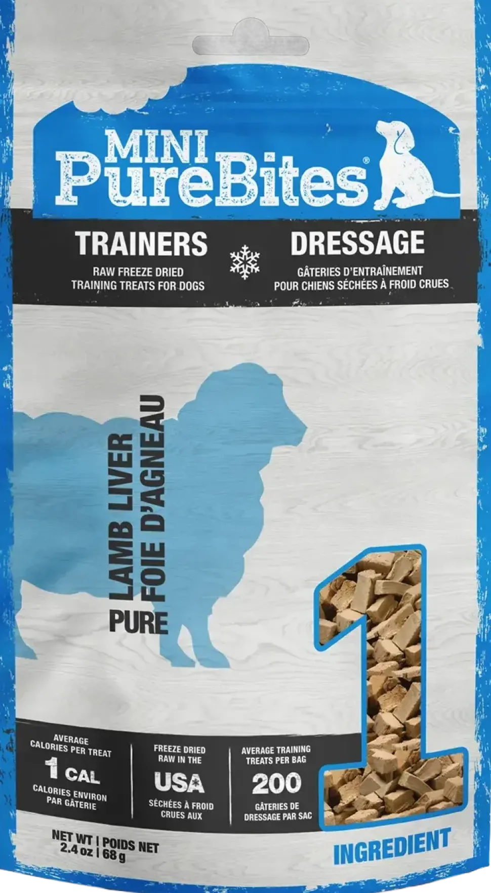 PureBites Mini-Trainers Lamb Liver Freeze-Dried Pure Dog Treats 2.4-oz