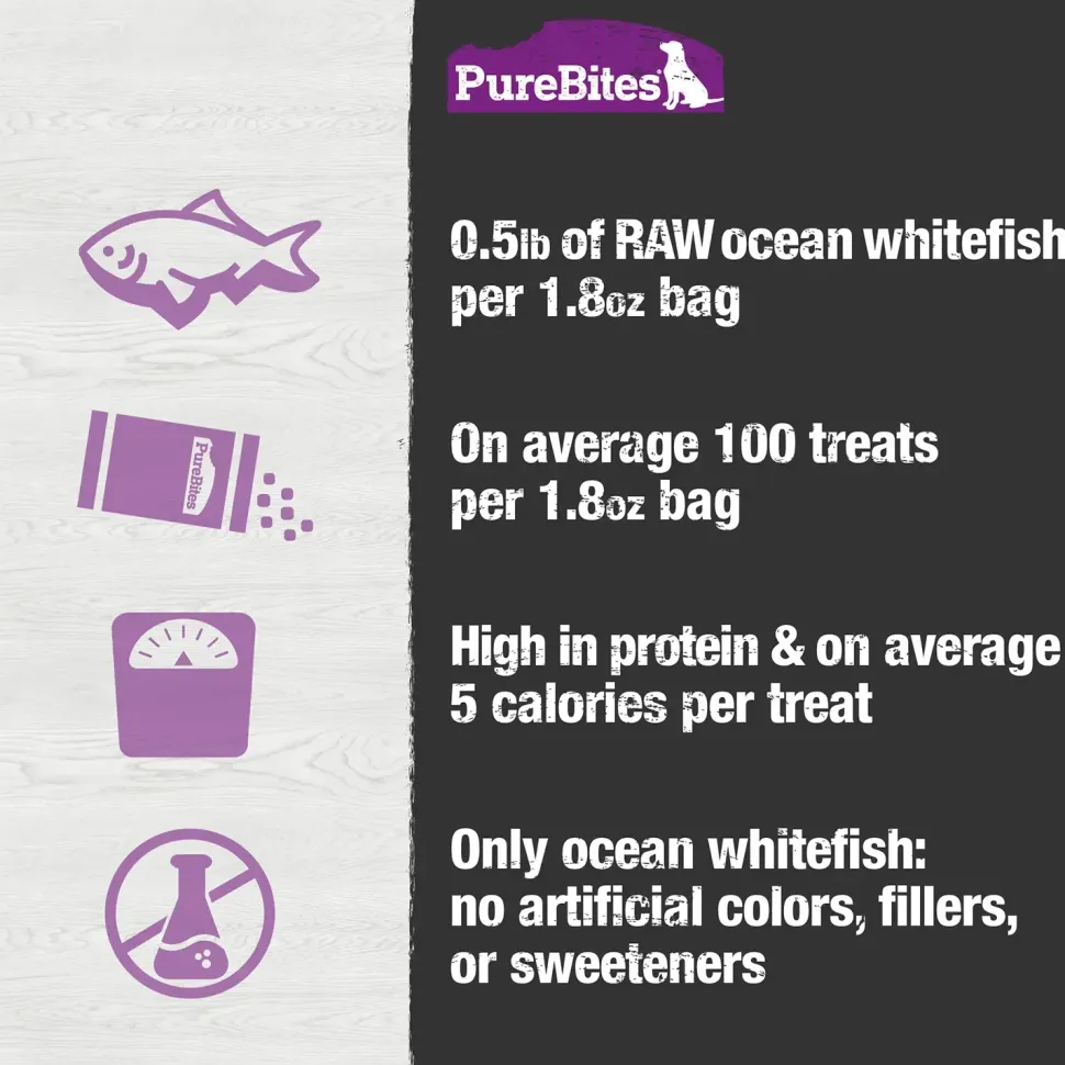 PureBites Ocean Whitefish Freeze-Dried Pure Dog Treats 1.8-oz