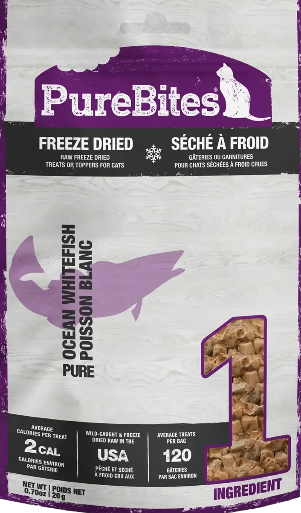 PureBites Whitefish Freeze-Dried Cat Treats 0.7-oz