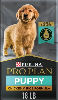 Purina Pro Plan Puppy Dry Dog Food Chicken & Rice Formula 18-lb