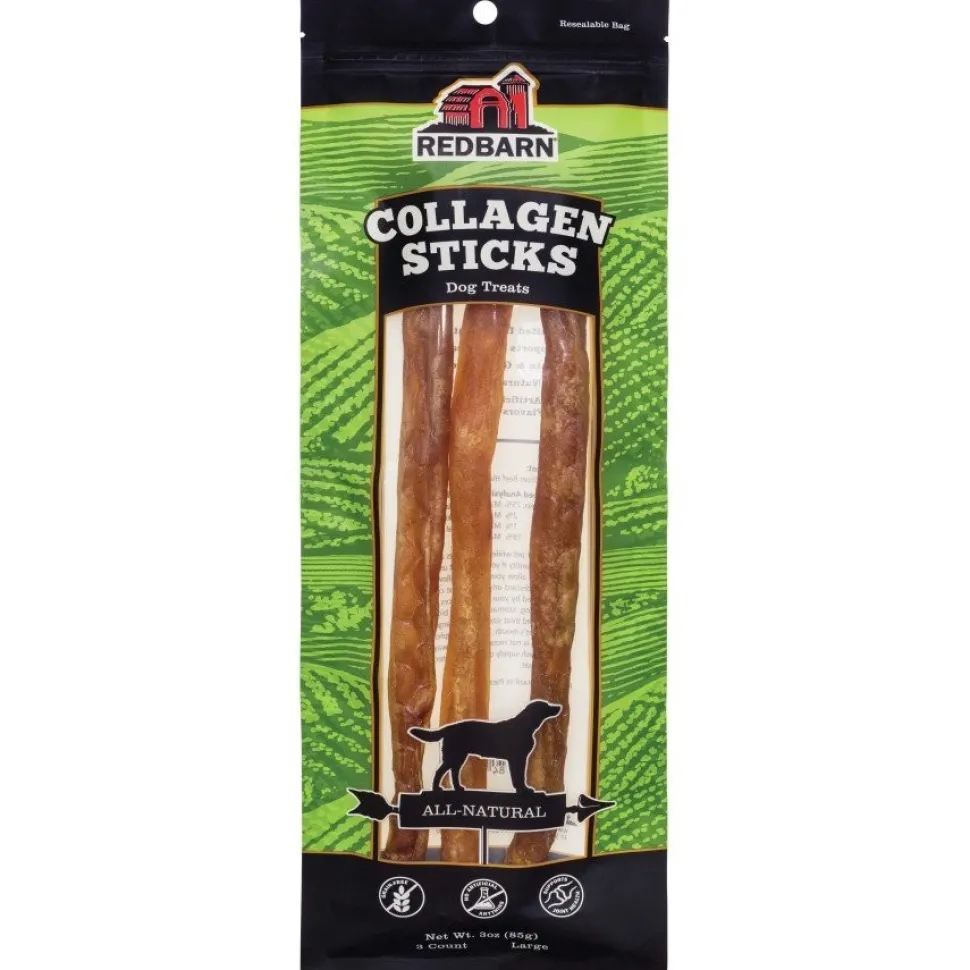 Redbarn Collagen Stick Dog Chews Large 3 Count 3-oz