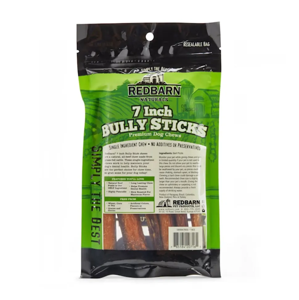 Redbarn 7-in Bully Sticks Dog Treat 6 Count 2.8-oz