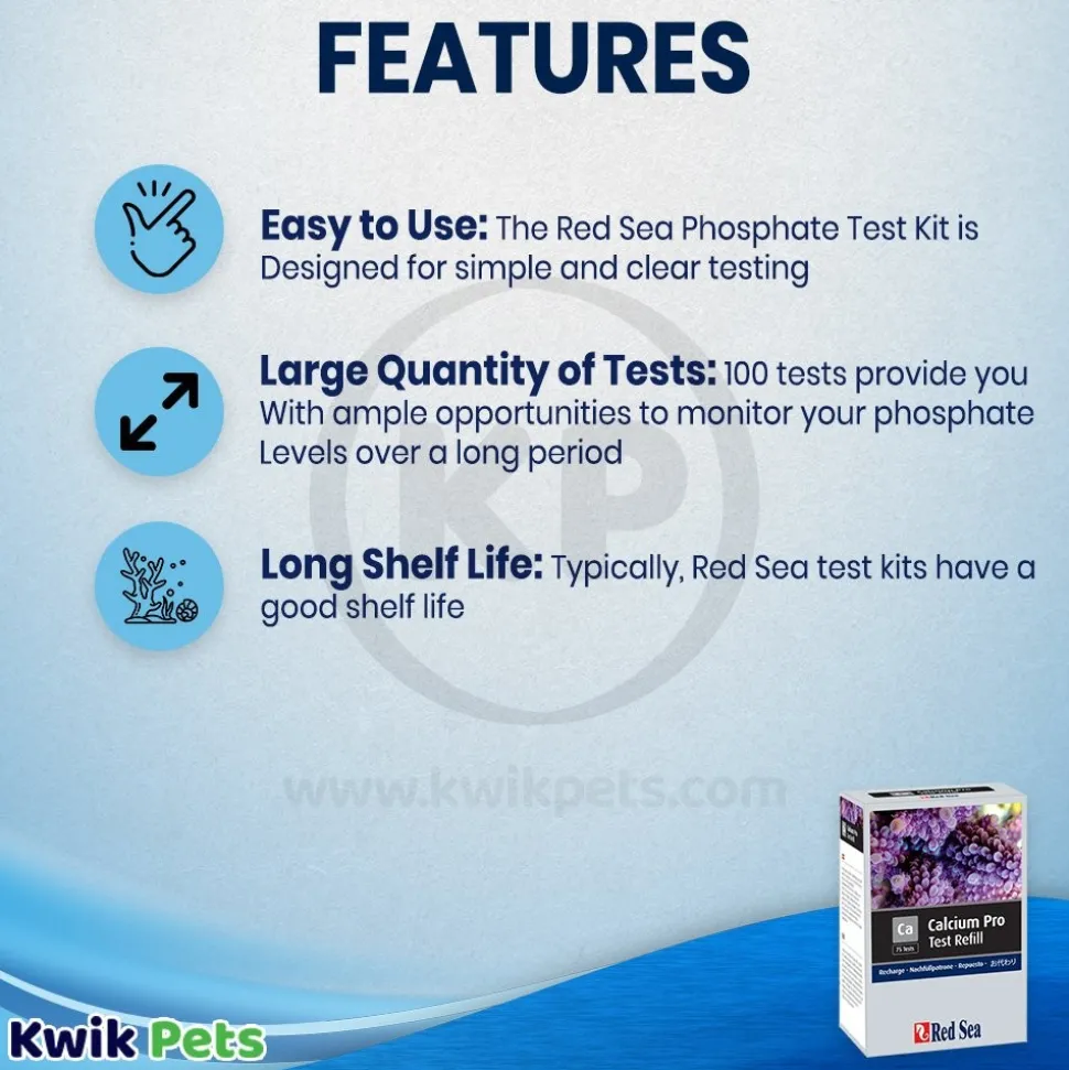 Red Sea Calcium Test Kit Reagent Refill 75 Tests for Aquarium