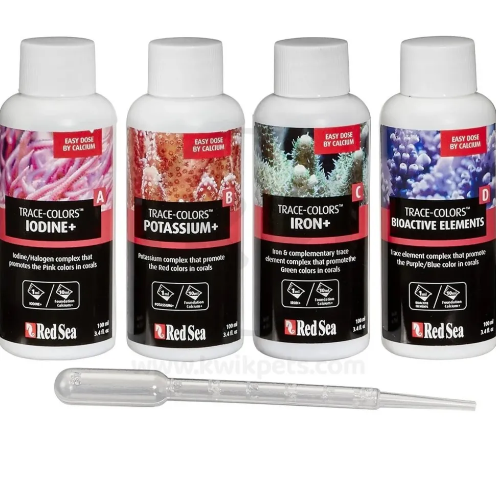 Red Sea Coral Colors ABCD Supplement Pack 100 ml-each 4 Count