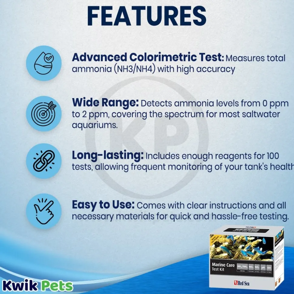 Red Sea Marine Care Test Kit 100 Tests for Aquarium