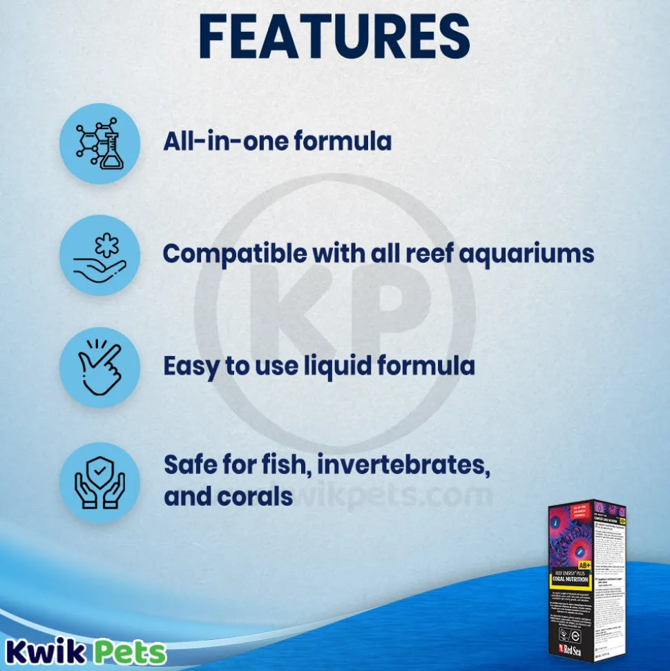 Red Sea Reef Energy Plus AB+ Coral Nutritional Supplement 16.9-oz