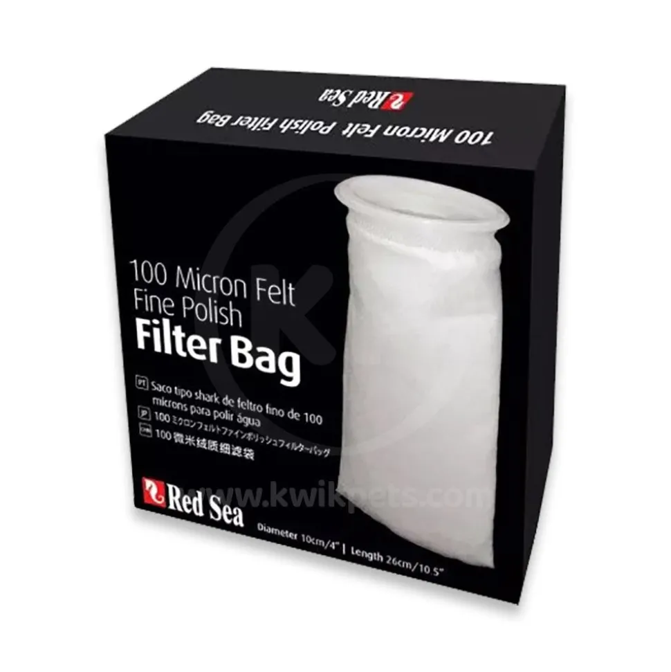 Red Sea Reefer Fine Felt Polishing Filter Socks for Aquarium White 4 in X 10.5 in