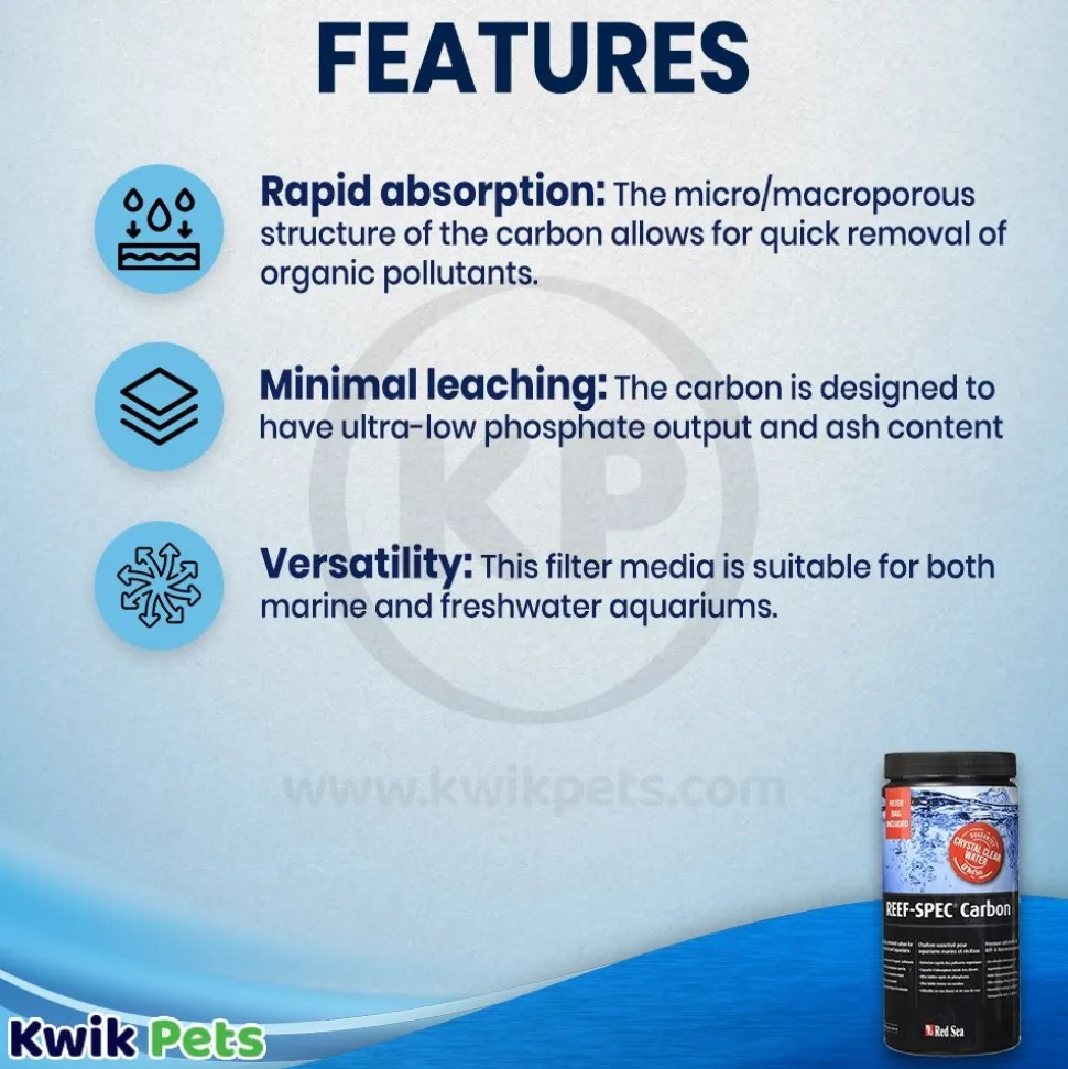 Red Sea REEF-SPEC Carbon Filter Media for Aquarium 1000 ml
