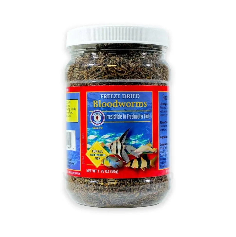 San Francisco Bay Brand Bloodworms Freeze-Dried Fish Food 1.75-oz