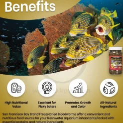 San Francisco Bay Brand Bloodworms Freeze-Dried Fish Food 0.5-oz