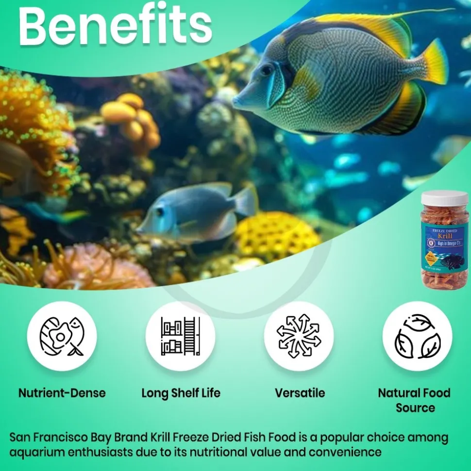 San Francisco Bay Brand Krill Freeze-Dried Fish Food 1-oz