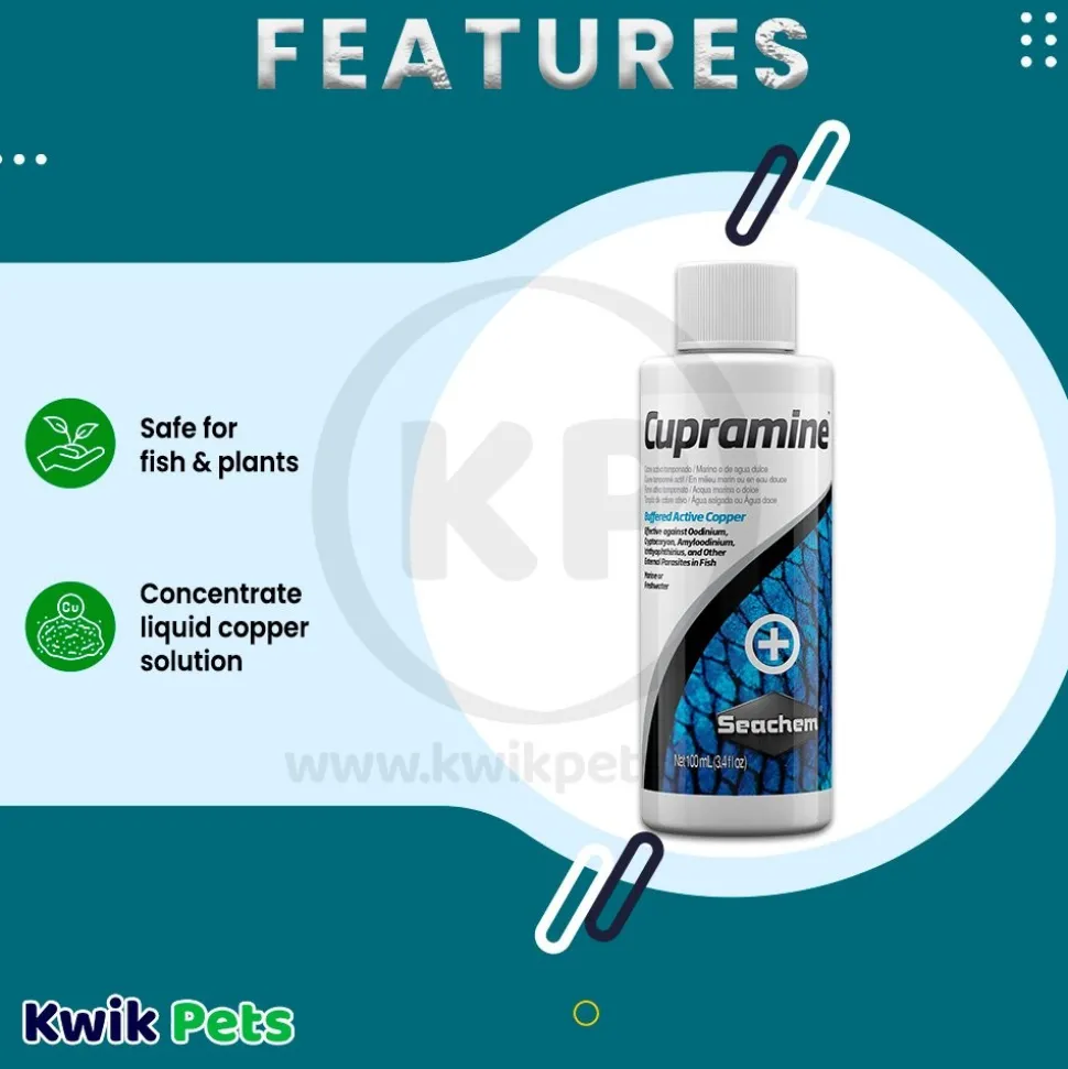 Seachem Cupramine Copper Treatment 100 ml