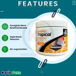 Seachem NutriDiet Tropical Flakes Fish Food 1.8-oz