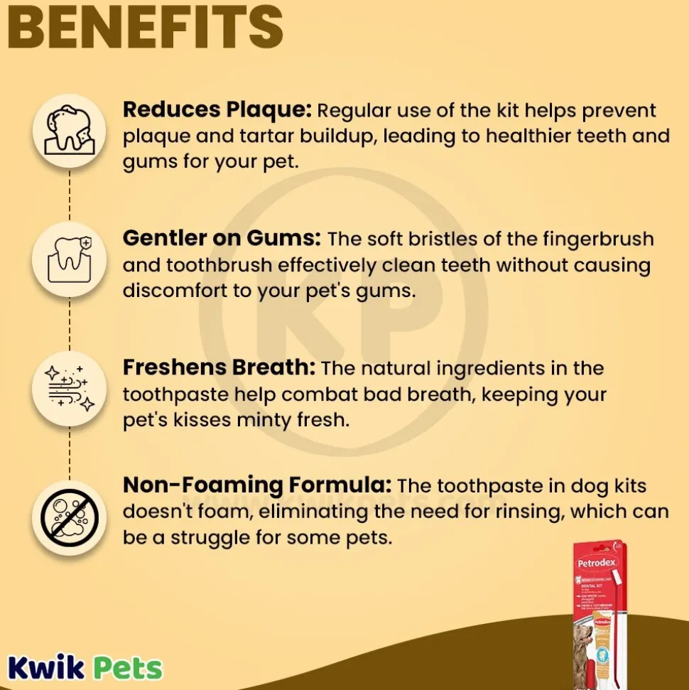Sentry Petrodex Natural Dental Care Kit for Dogs Peanut Butter Flavor 2.5-oz