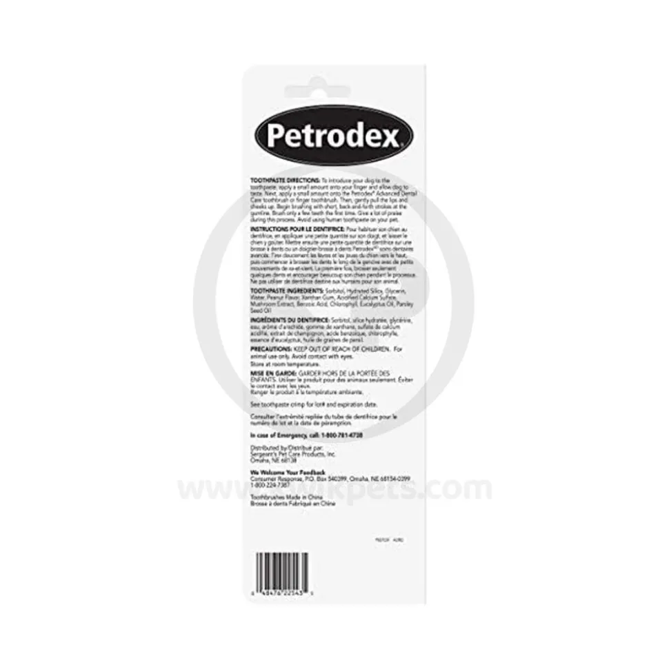 Sentry Petrodex Natural Dental Care Kit for Dogs Peanut Butter Flavor 2.5-oz