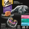 Sheba Perfect Portions Pate Wet Cat Food Salmon, Seafood & Whitefish/Tuna 24 Twin Variety Pack 48 Count 3.96-lb