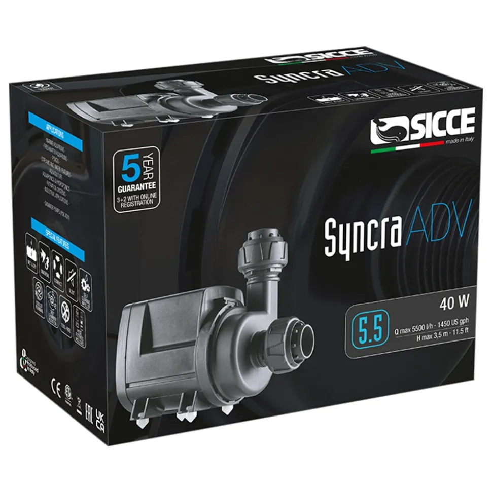Sicce SYNCRA ADV 5.5 Return Pump for Aquarium 1450 GPH