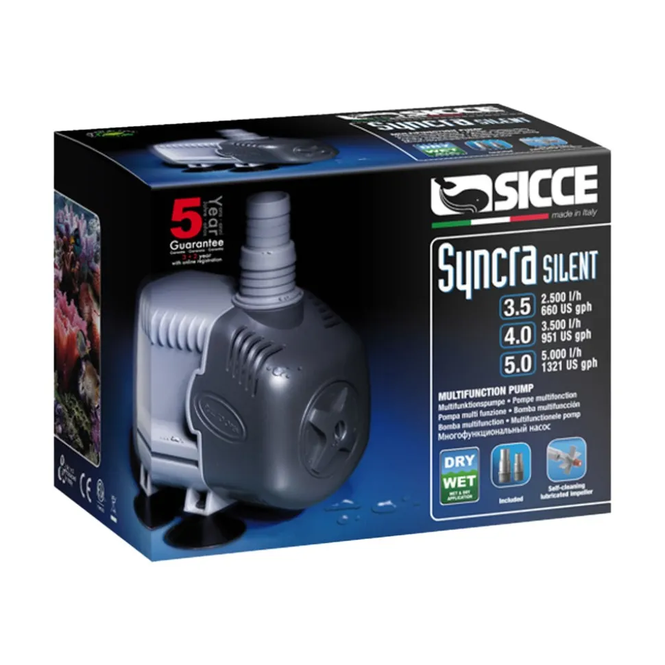 Sicce SYNCRA SILENT 3.5 High Pressure Pump for Aquarium 687 GPH