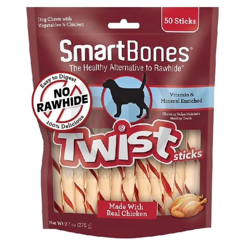 SmartBones Twist Sticks Dog Treat Chicken 50 Count 9.7-oz