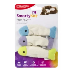 SmartyKat Fish Flop Crinkle Plush Catnip Toy Multicolor 3 Count