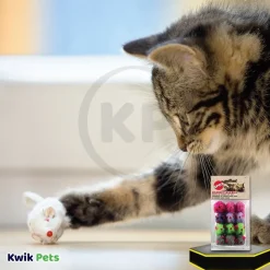 Spot Colored Plush Mice Rattle & Catnip Cat Toy Assorted 12 Count