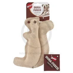 Spot Dura-Fused Leather & Jute Dog Toy Squirrel Tan Small