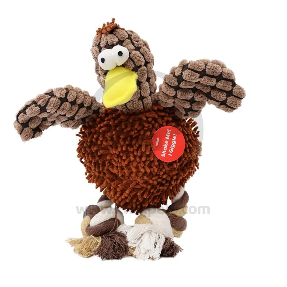 Spot Giggler Plush Dog Toy Chicken Assorted 12-in