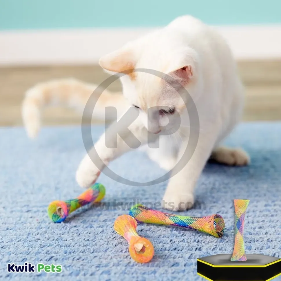 Spot Kitty Fun Tubes Catnip Cat Toy Assorted 3 Count 3.25-in