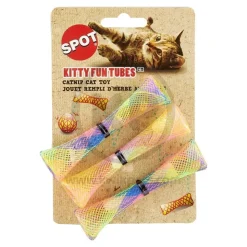 Spot Kitty Fun Tubes Catnip Cat Toy Assorted 3 Count 3.25-in
