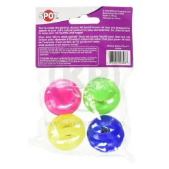 Spot Slotted Balls Cat Toy Multicolor 4 Count