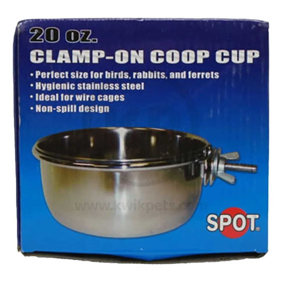 Spot Stainless Steel Bird Coop Cup with Bolt Clamp 20-oz
