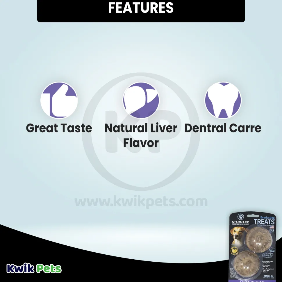 Starmark Everlasting Dog Treat Liver Medium 3.6-oz