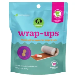 Stashios Wrap-Ups Pill Wrapper Treats for Dogs & Cats Peanut Butter Flavor 30 Count 2-oz
