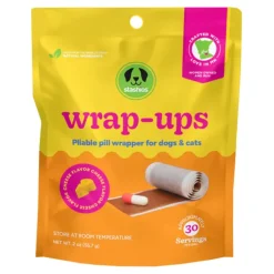 Stashios Wrap-Ups Pill Wrapper Treats for Dogs & Cats Cheese Flavor 30 Count 2-oz