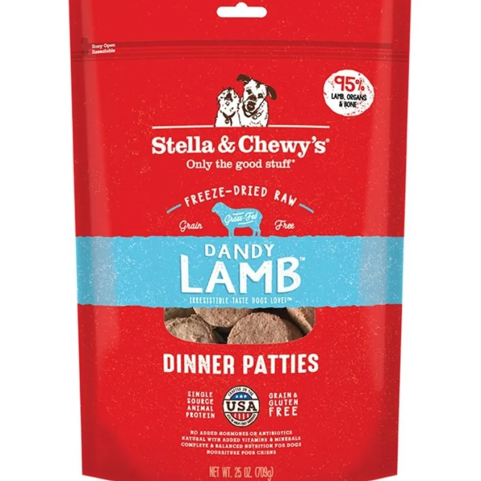 Stella & Chewy's Freeze-Dried Raw Dinner Patties Dog Food Dandy Lamb 25-oz