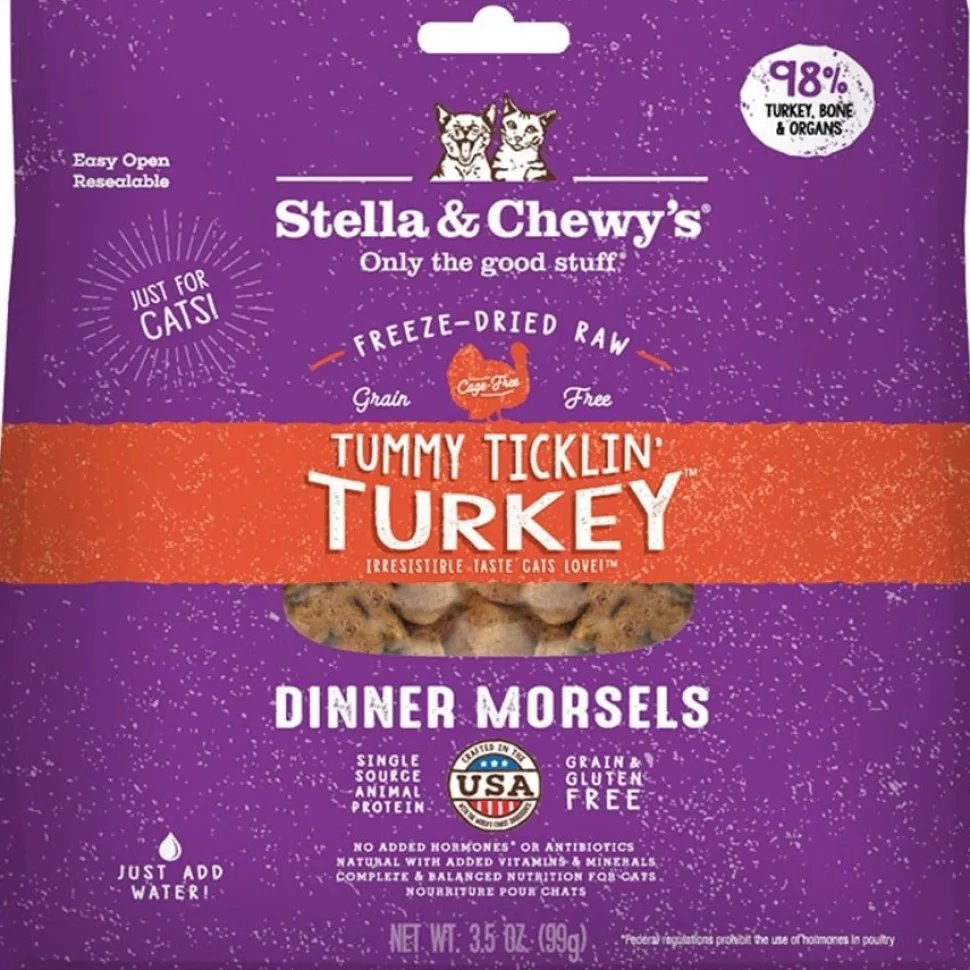 Stella & Chewy's Freeze-Dried Raw Dinner Morsels Cat Food Tummy Ticklin’ Turkey 3.5-oz