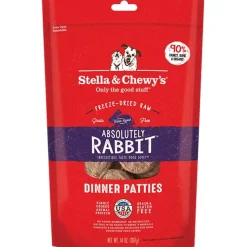 Stella & Chewy's Freeze-Dried Raw Dinner Patties Dog Food Absolutely Rabbit 14-oz
