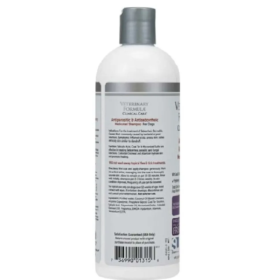 Synergy Labs Veterinary Formula Antiparasitic & Antiseborrheic Medicated Dog Shampoo 16-oz