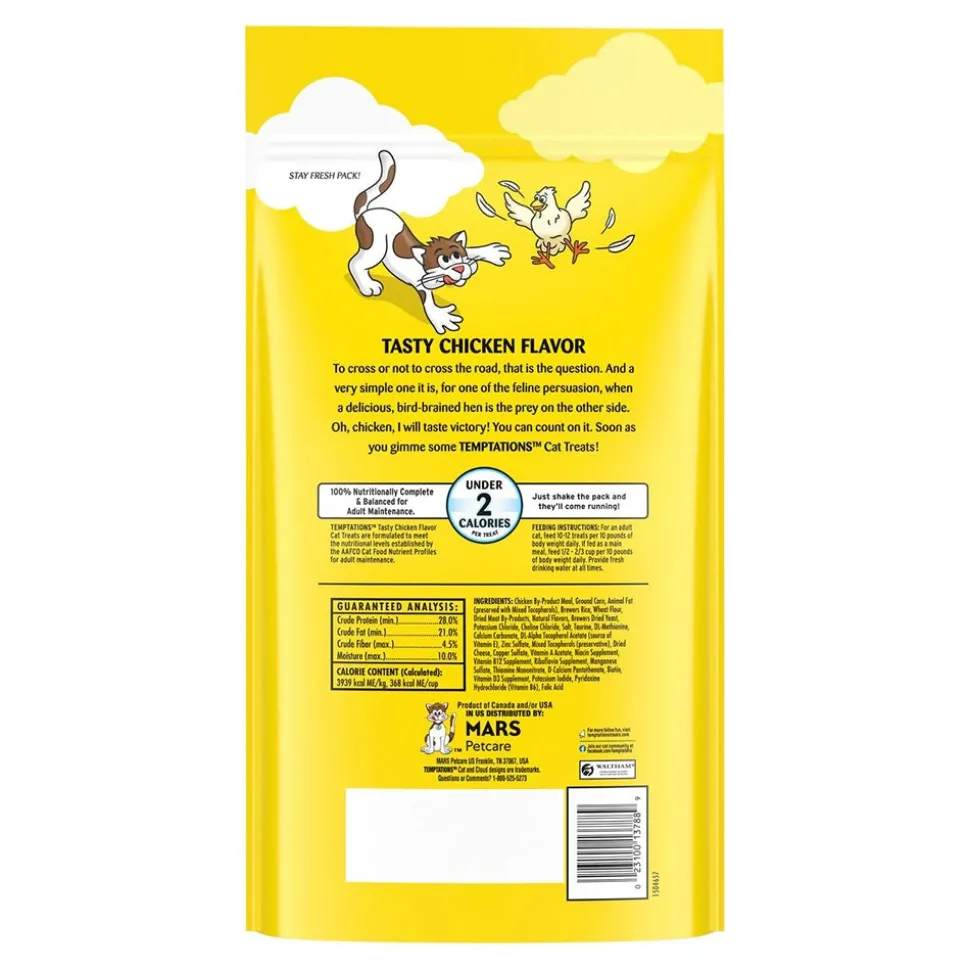 Temptations Classics Crunchy & Soft Adult Cat Treats Tasty Chicken 48-oz