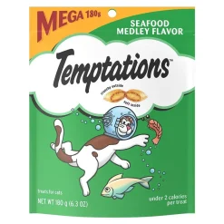 Temptations Classics Crunchy & Soft Adult Cat Treats Seafood Medley 6.3-oz