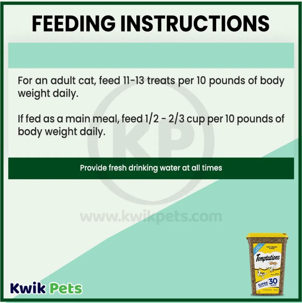 Temptations Classics Crunchy & Soft Adult Cat Treats Tasty Chicken 30-oz